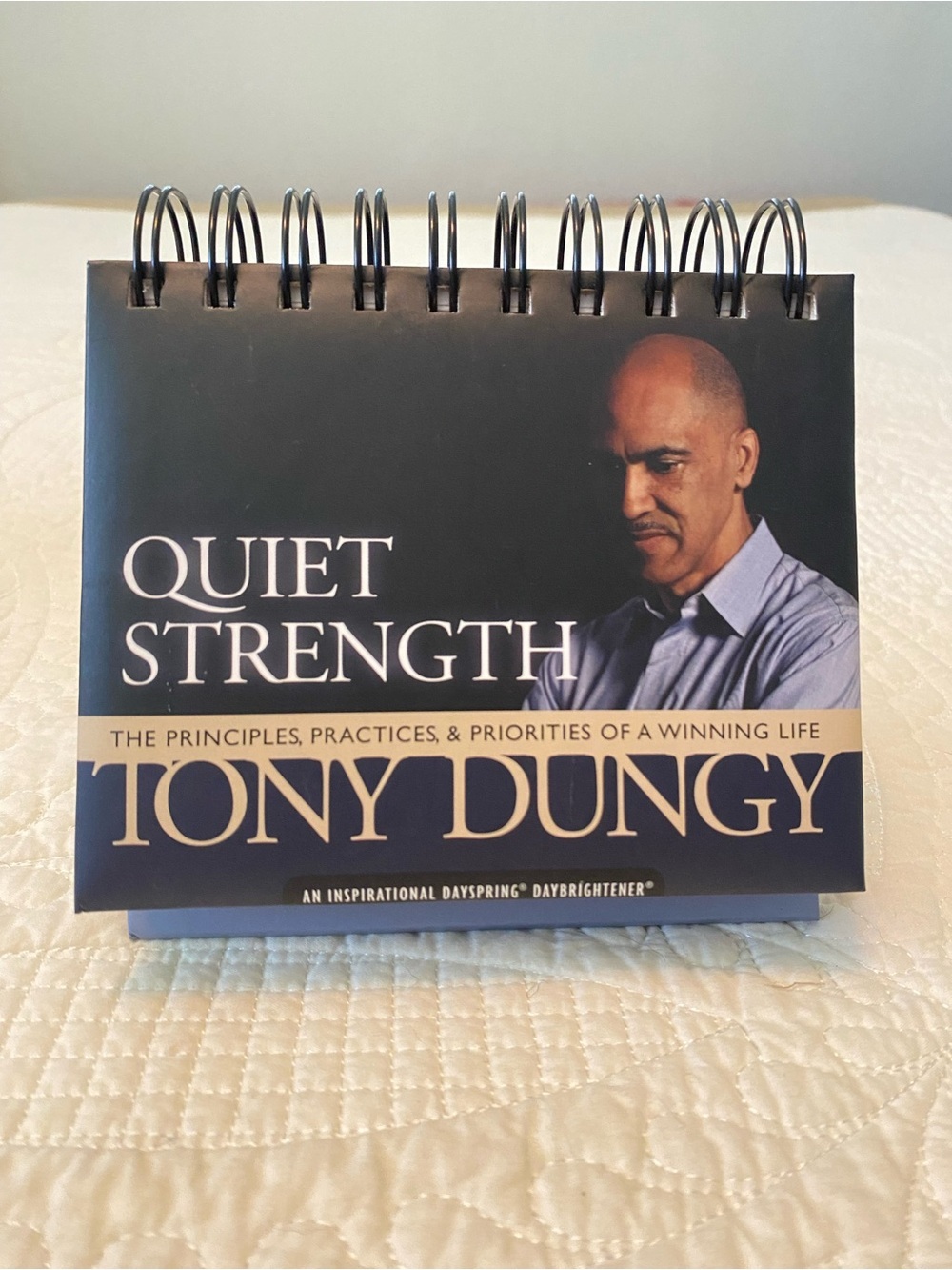 Tony Dungy Quiet Strength Desk Flip Calendar - Navy